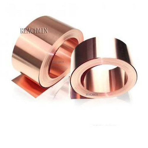 1Pc 99.9% Red Pure Copper Cu Metal Sheet Plate 0.5-3mm thick 100-200mm  width DIY